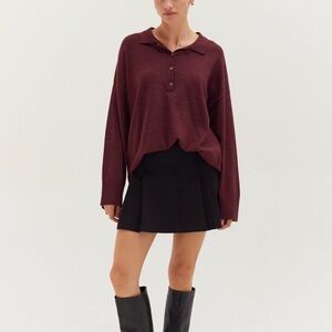 Merlot Polo Sweater